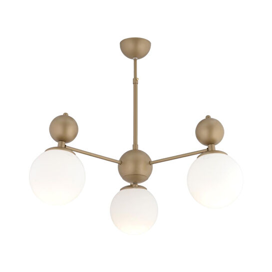 Apliqa Kuvars 3lü Eskitme Beyaz Camlı Modern Koridor Yatak Odası Salon Avize