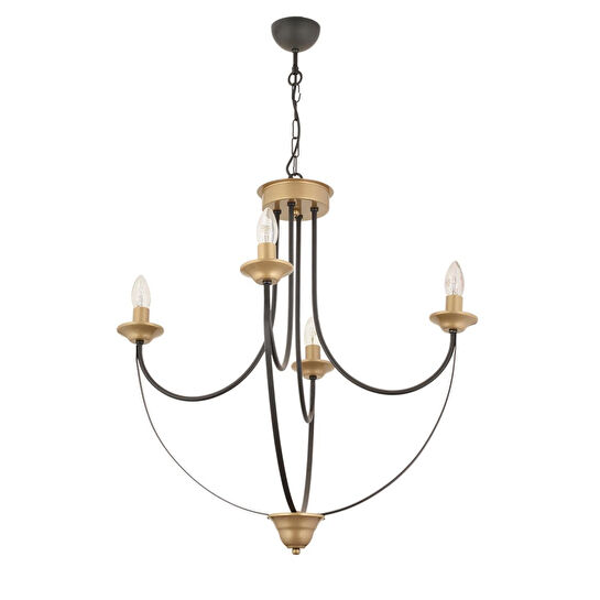 Apliqa Obito 4lü Siyah Eskitme Modern Sarkıt Yatak Odası Retro Salon Avize