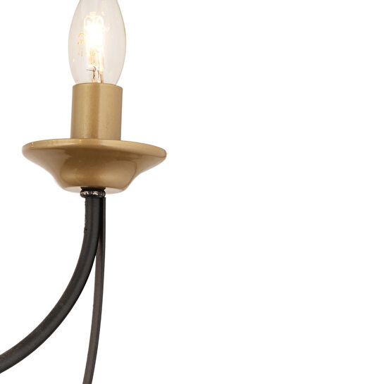 Apliqa Obito 4lü Siyah Eskitme Modern Sarkıt Yatak Odası Retro Salon Avize