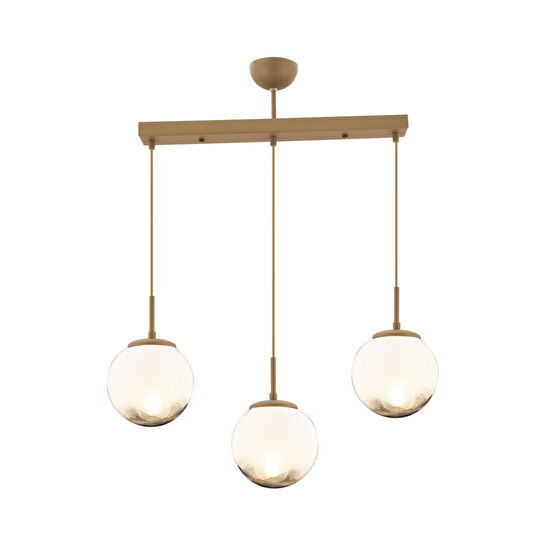 Apliqa Mirsad 3lü Sıralı Eskitme Tekli Retro Modern Sarkıt Avize