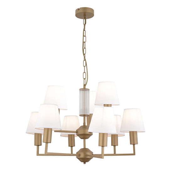 Apliqa Ellery 9'lu Eskitme Beyaz Şapkalı Modern Plafonyer Genç Odası Yatak Odası Retro Salon Avize