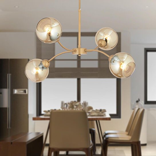 Apliqa Ecvet 4lü Eskitme Modern Oturma Odası Yatak Odası Salon Avize