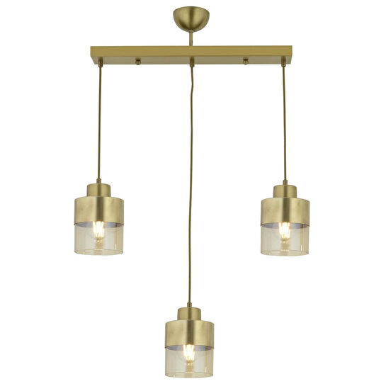 Apliqa Boris 3lü Sıralı Komple Eskitme Sarkıt Modern Genç Odası Mutfak Salon Avize