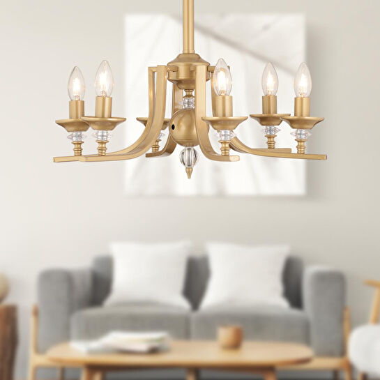 Apliqa Erza 6lı Eskitme Modern Sarkıt Yatak Odası Salon Avize