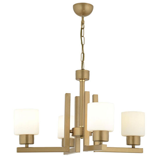 Apliqa Torqu 4 Lü Eskitme Boyalı Beyaz Camlı Modern Genç Odası Yatak Odası Salon Avize