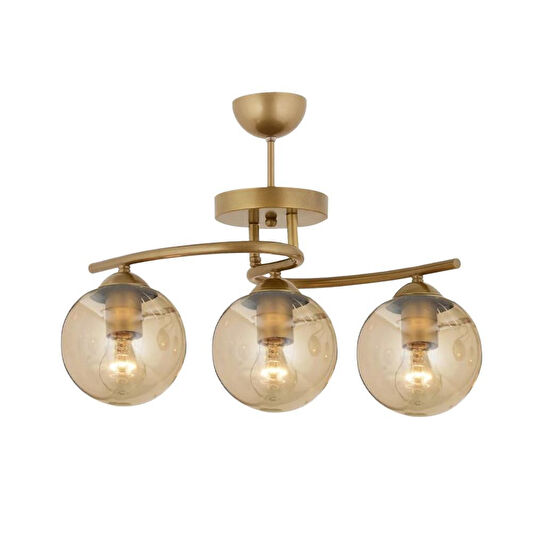 Apliqa Elite 3lü Eskitme Bal Camlı Modern Mutfak Yatak Odası Salon Avize