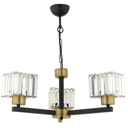 Apliqa Britney Eskitme 3 Lü Kristalli Taşlı Modern Tasarım Kristal Salon Avize