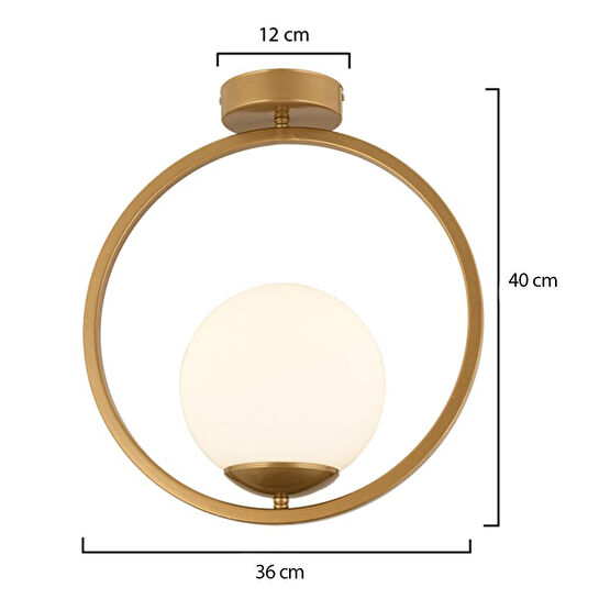 Apliqa Lifos Tekli Eskitme Boyalı Plafonyer Modern Mutfak Salon Avize