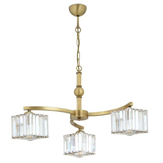 Apliqa Rima 3 Kollu Eskitme Kristalli Taşlı Modern Tasarım Salon-yatak Odası Kristal Salon Avize