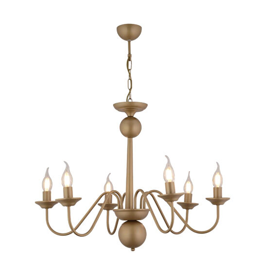 Apliqa Behir 6lı Eskitme Boyalı Şapkalı Modern Oturma Odası, Yatak Odası Salon Avize