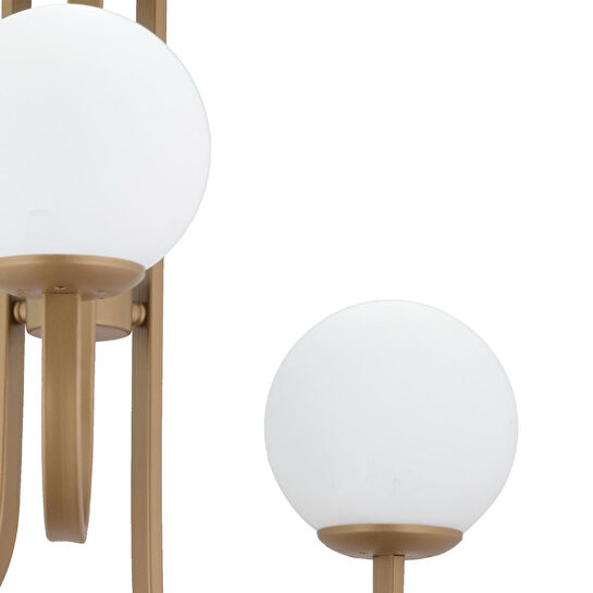 Apliqa Joren 3'lü Eskitme Beyaz Camlı Modern Mutfak Yatak Odası Salon Avize