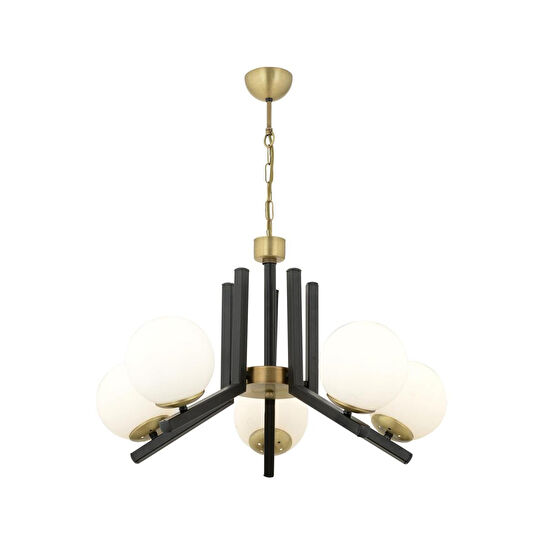 Apliqa Morgan 5 Li Eskitme Siyah Modern Yatak Odası Mutfak Oturma Odası Salon Avize