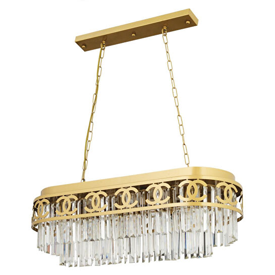 Apliqa Varnum Eskitme Kristalli Taşlı Modern Tasarım Yemek Masası Üstü Kristal Salon Avize