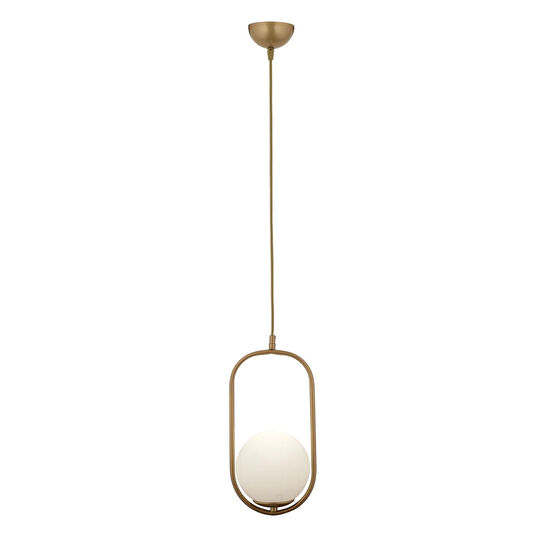 Apliqa Lorin Tekli Eskitme Sarkıt Beyaz Camlı Modern Sarkıt Mutfak Salon Sarkıt Avize