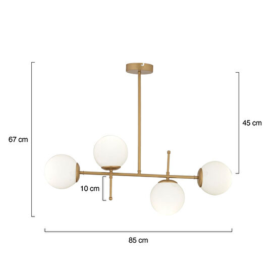 Apliqa Günay 4lü Eskitme Modern Mutfak Yemek Masası Üstü Yatak Odası Salon Avize
