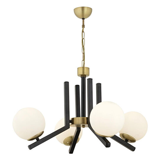 Apliqa Morgan 4 Lü Eskitme Siyah Modern Yatak Odası Mutfak Oturma Odası Salon Avize