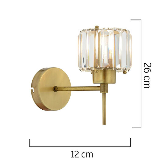 Apliqa Sadem 4 Lü Eskitme 3 Parça Kristalli Taşlı Modern Tasarım Kristal Salon Avize-aplik Seti