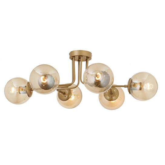 Apliqa Tanyer 6lı Eskitme Modern Sarkıt Yatak Odası Salon Avize