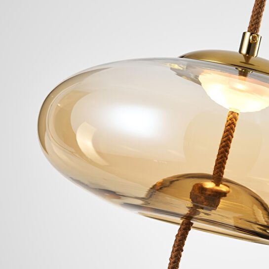 Apliqa Niora Tekli 5 Watt 3000k Eskitme Bal Camlı Led Sarkıt Avize