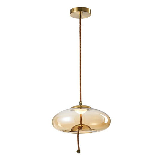 Apliqa Niora Tekli 5 Watt 3000k Eskitme Bal Camlı Led Sarkıt Avize