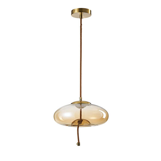 Apliqa Niora Tekli 5 Watt 3000k Eskitme Bal Camlı Led Sarkıt Avize