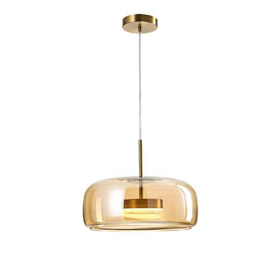 Apliqa Nantes 12 Watt 3000k Eskitme Bal Camlı Tekli Led Sarkıt Avize