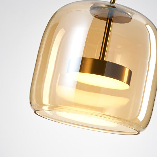 Apliqa Brook 12 Watt 3000keskitme Bal Camlı Tekli Led Sarkıt Avize