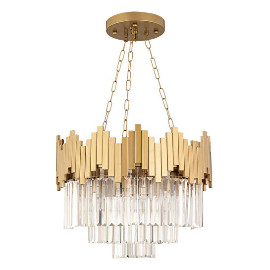 Apliqa Navona Eskitme Kristalli, Taşlı Modern Tasarım Kristal Salon Avize