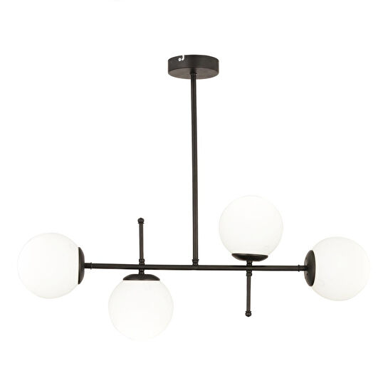 Apliqa Günay 4lü Siyah Modern Mutfak Yemek Masası Üstü Yatak Odası Salon Avize