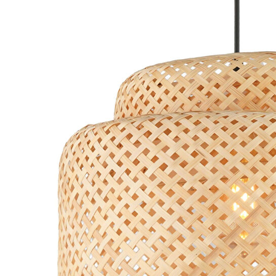 Apliqa Trudy Tekli Rattan Modern Tasarım Oturma Odası Avize