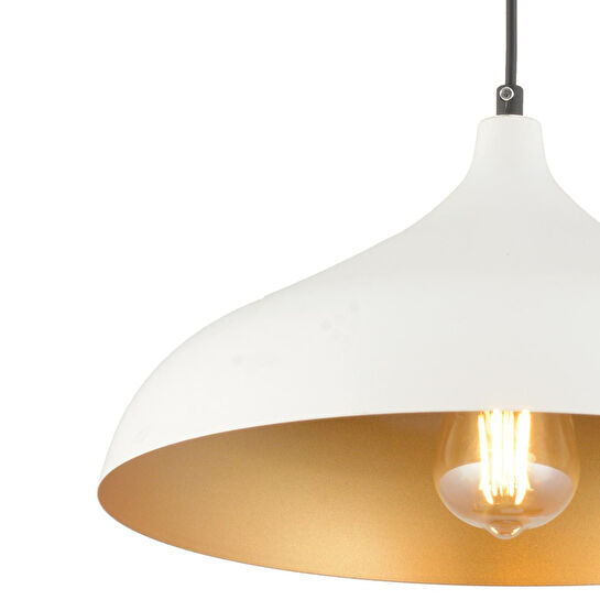 Apliqa Pera Beyaz Tekli Modern Retro Sarkıt Salon Avize