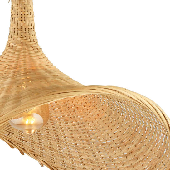 Apliqa Herta Tekli Rattan Modern Tasarım Oturma Odası Avize