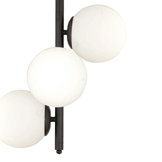 Apliqa Uzel 3lü Siyah Modern Mutfak Yatak Odası Retro Salon Avize