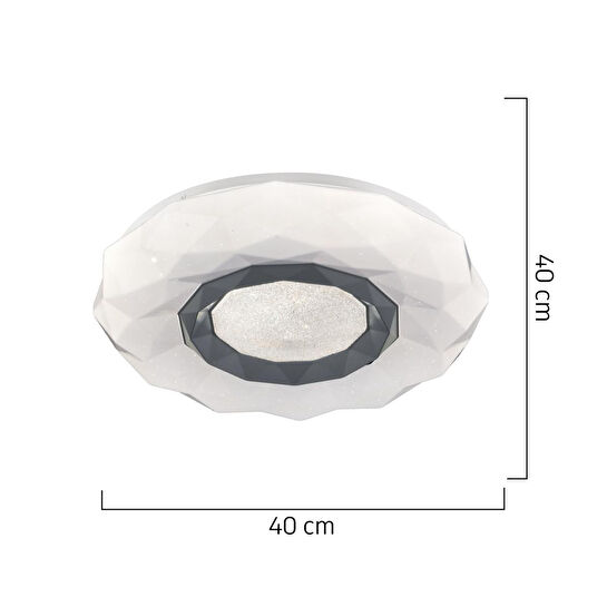 Apliqa Paris Tekli Beyaz 3 Renkli 37 Watt Ledli Modern Oturma Odası, Koridor, Salon Led Avize