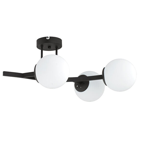 Apliqa İzem 3'lü Siyah Modern Plafonyer Genç Odası Mutfak Yatak Odası Avize