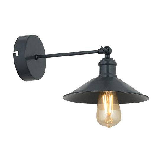 Apliqa Yekta Siyah Yatak Odası-yatak Başı,cafe,restoran Için Duvar Lambası Retro Aplik