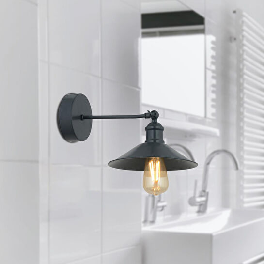 Apliqa Yekta Siyah Yatak Odası-yatak Başı,cafe,restoran Için Duvar Lambası Retro Aplik