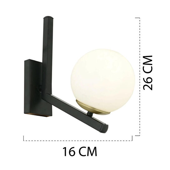Apliqa Morgan Eskitme Siyah Duvar Lambası Yatak Odası-yatak Başı-banyo İçin Modern Aplik
