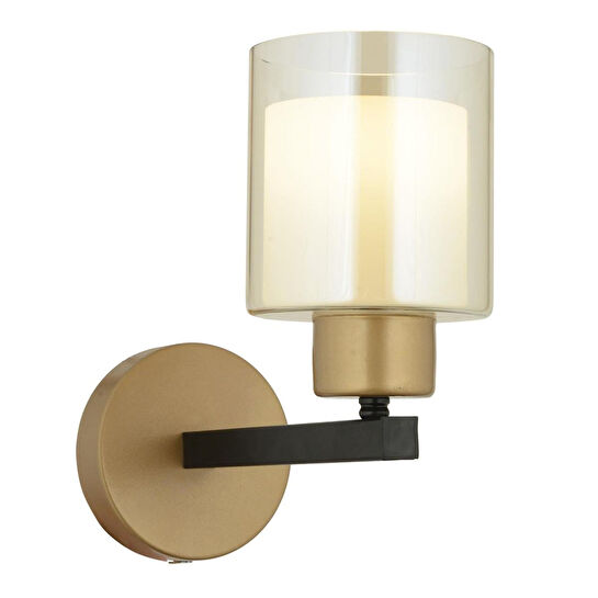 Apliqa Jade Eskitme Siyah Boyalı Çift Camlı Duvar Lambası Yatak Odası-banyo-yatak Başı Aplik