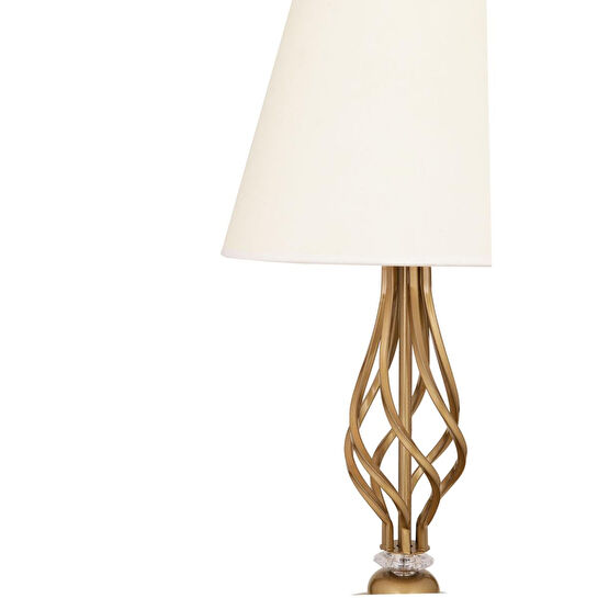 Apliqa Lupin Beyaz Şapkalı Eskitme Masa Lambası Modern Tasarım Salon-yatak Odası Abajur