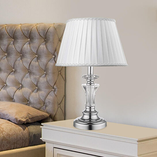 Apliqa Angel Tekli̇ Krom Kri̇stal Taşli Abajur