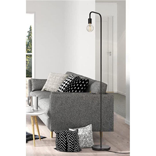 Apliqa Klara Siyah Modern Tasarım Retro Dekoratif Metal Lambader