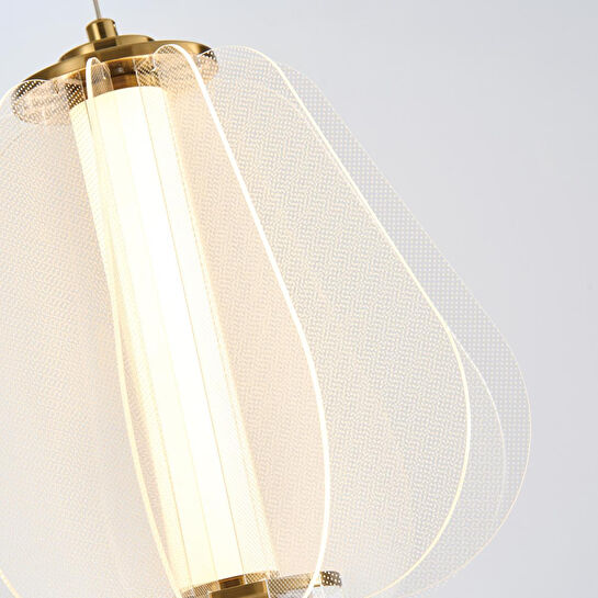 Apliqa Hopps 18 Watt 3000k Elips Bakır Tekli Led Sarkıt Avize