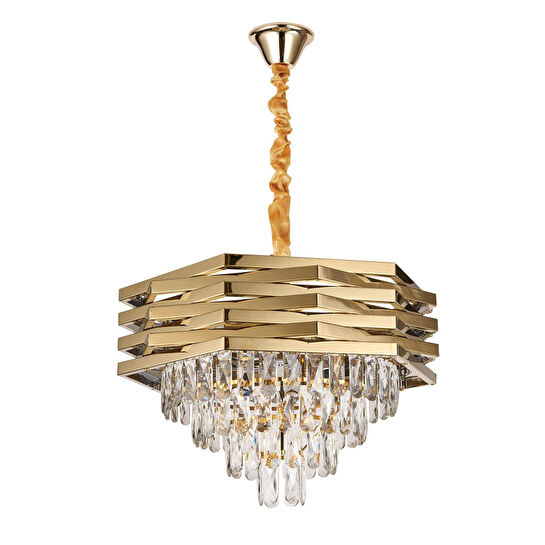 Apliqa Corde 50'lik Gold Kaplamalı Kristal Avize