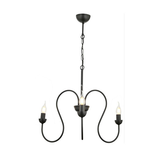 Apliqa Flor 3lü Yuvarlak Siyah Modern Sarkıt Genç Odası Yatak Odası Retro Salon Avize