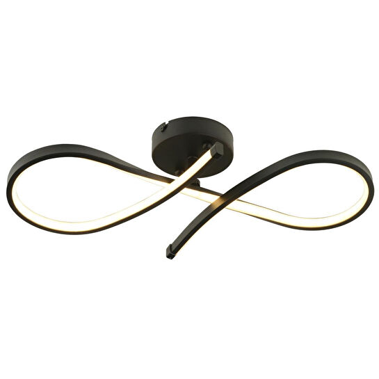 Apliqa Vetto Siyah 38 Watt Plafonyer 3 Renkli Ledli Modern Mutfak Banyo Led Salon Sarkıt Avize