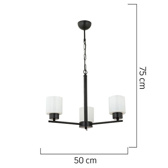 Apliqa Lima 3 Kollu Modern Yatak Odası Mutfak Salon Avize