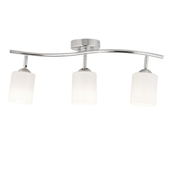 Apliqa Riley 3lü Krom Spot Bardak Camlı Modern Koridor Mutfak Salon Plafonyer Avize