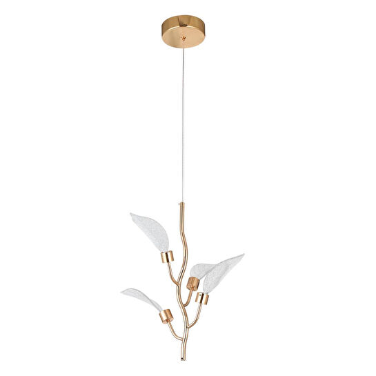 Apliqa Liria Gold Yaprak Desenli Sarkıt Led Avize