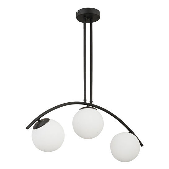 Apliqa Fralde 3lü Siyah Modern Mutfak Cafe Restoran Için Uygun Retro Salon Avize